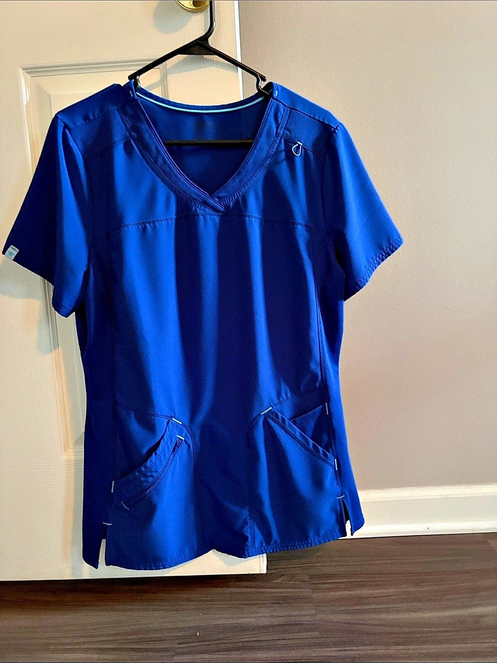 Womens Royal Blue Scrub Set